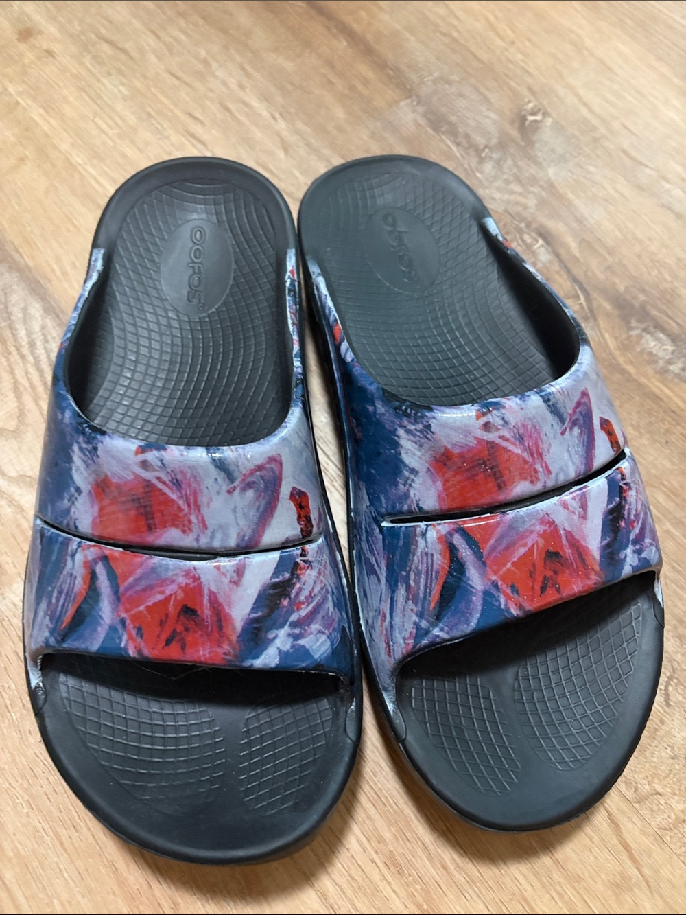 NWOT Oofos OOahh Slide Ltd Shoes Canyon Sunlight W9 - $80 Rt - Picture 2 of 5